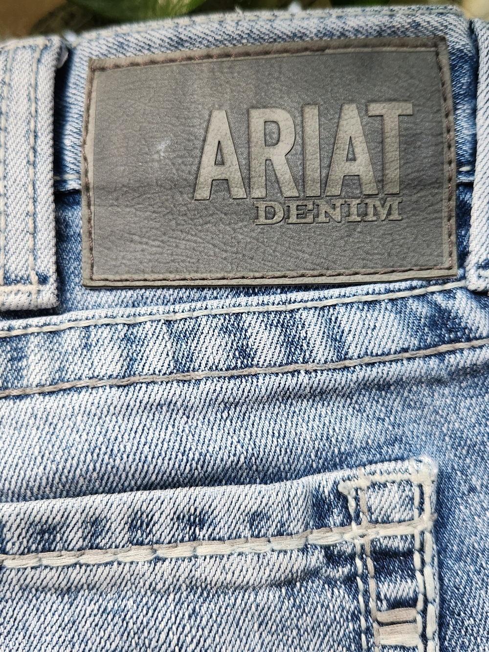 Ariat M7 36x36 Slim Fit Straight Leg Western Jeans Light Wash Denim - Picture 8 of 14